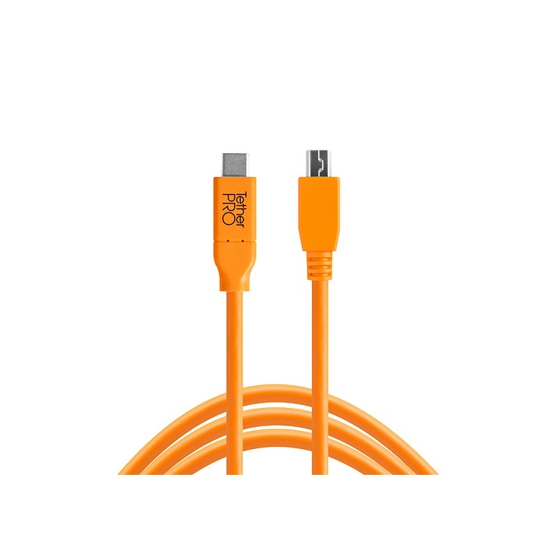 Tether Tools Tether Pro USB C to USB 2.0 Mini B 5-Pin (4,6m) Orange