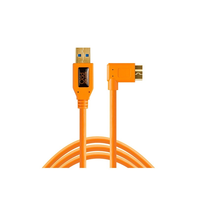 Tether Tools TetherPro TetherPro USB 3.0 to Micro-B Right Angle (4.6m) Orange