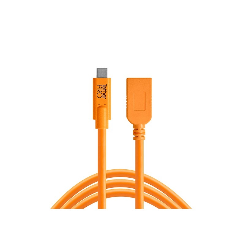 Tether Tools TetherPro USB-C to USB-A Female Adapter (4,6m) Orange