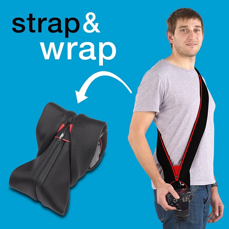 Miggo Strap and Wrap SLR Med Black Red